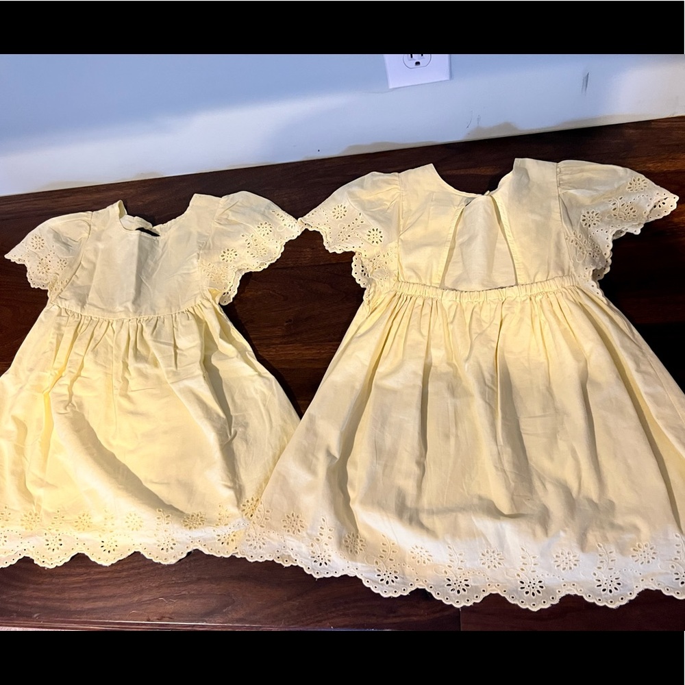 Sister Set Eyelet Yellow Dresses